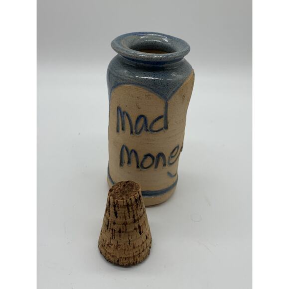Vintage Pats Pots Key West Novelty Pottery Stoneware Mad Money Corked Bank 5.5” - Picture 3 of 6